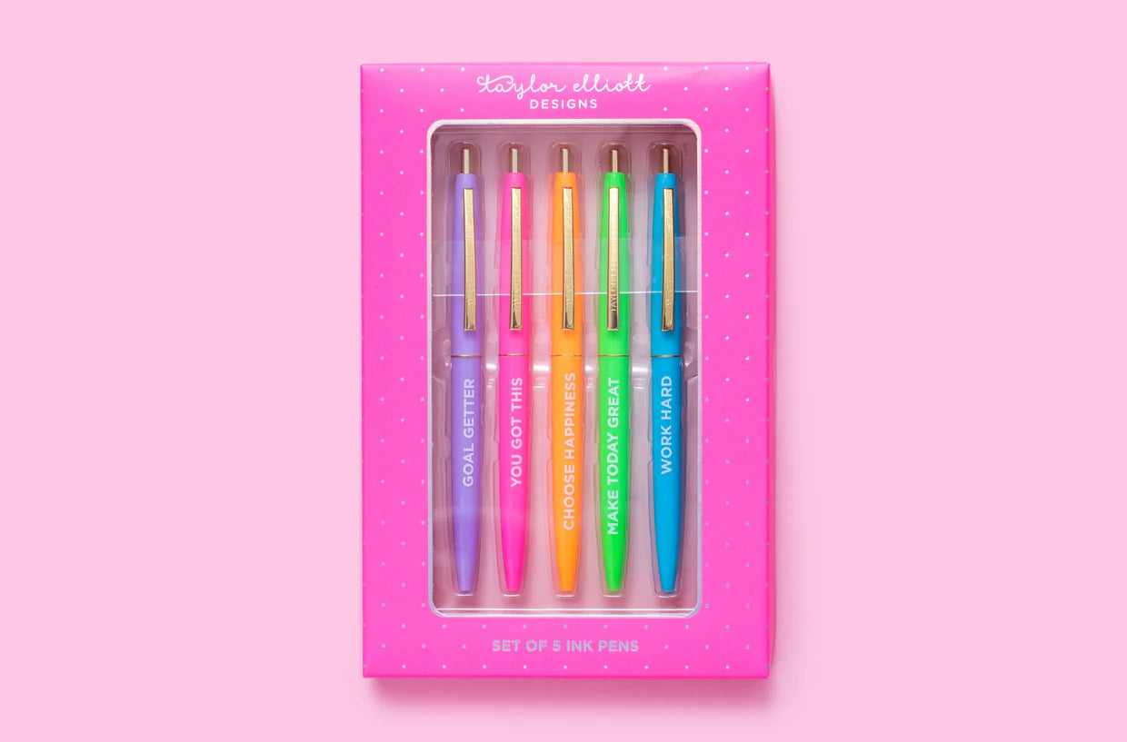 Motivational Pen Set with Inspiring Phrases – Perfect Gift Pack - Savannah Creations