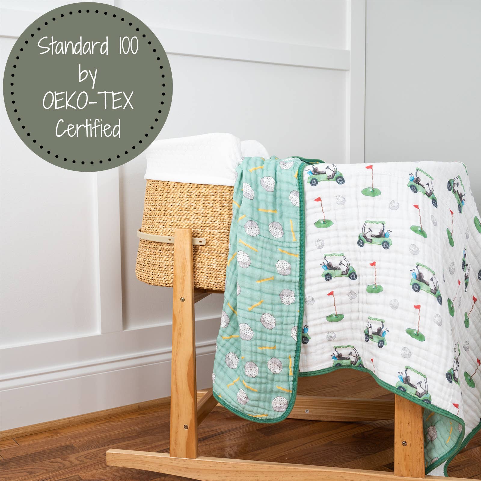 Muslin Quilt Baby & Kids Blanket Golf A Round - Savannah Creations