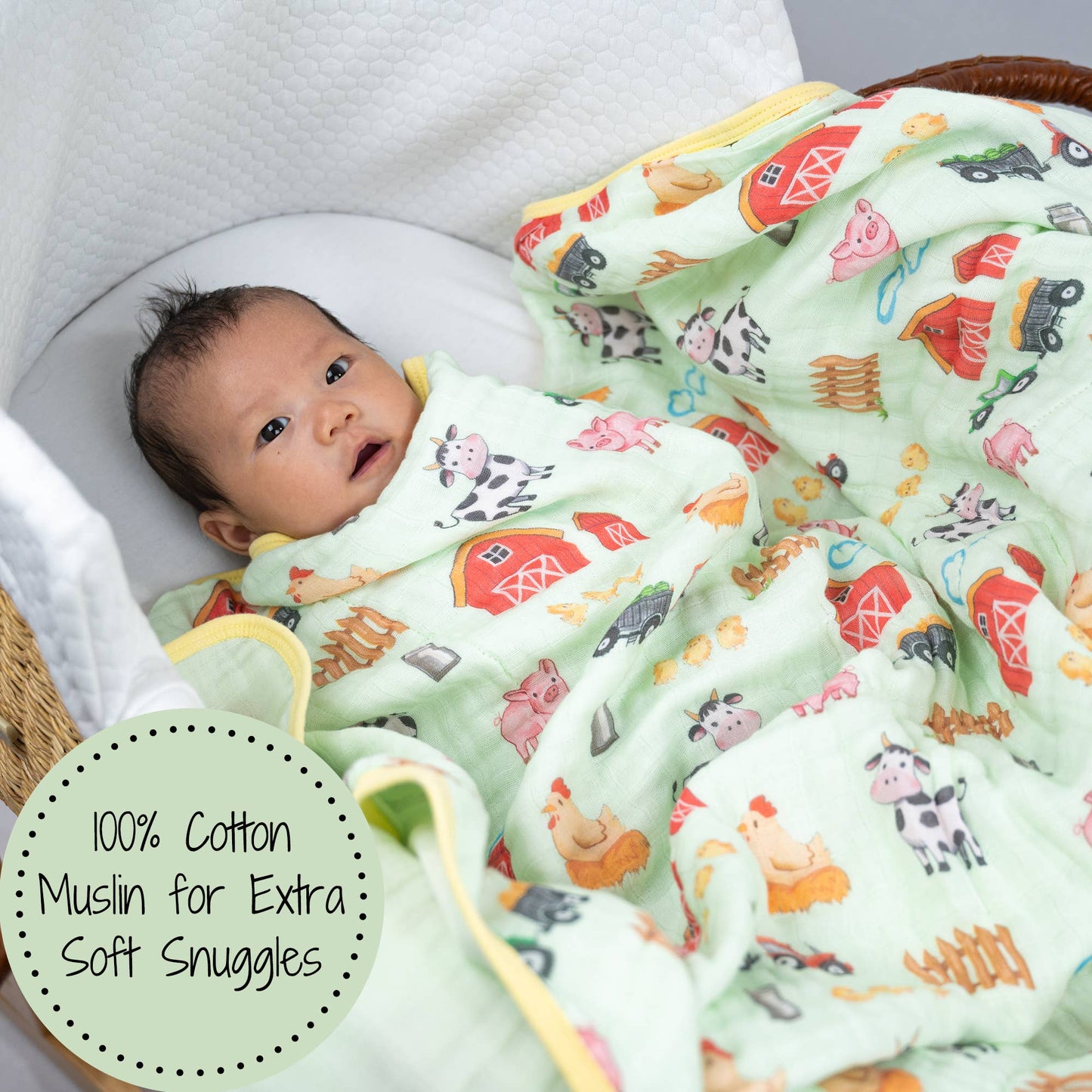 Muslin Quilt Baby & Kids Blanket Little Farmer - Savannah Creations