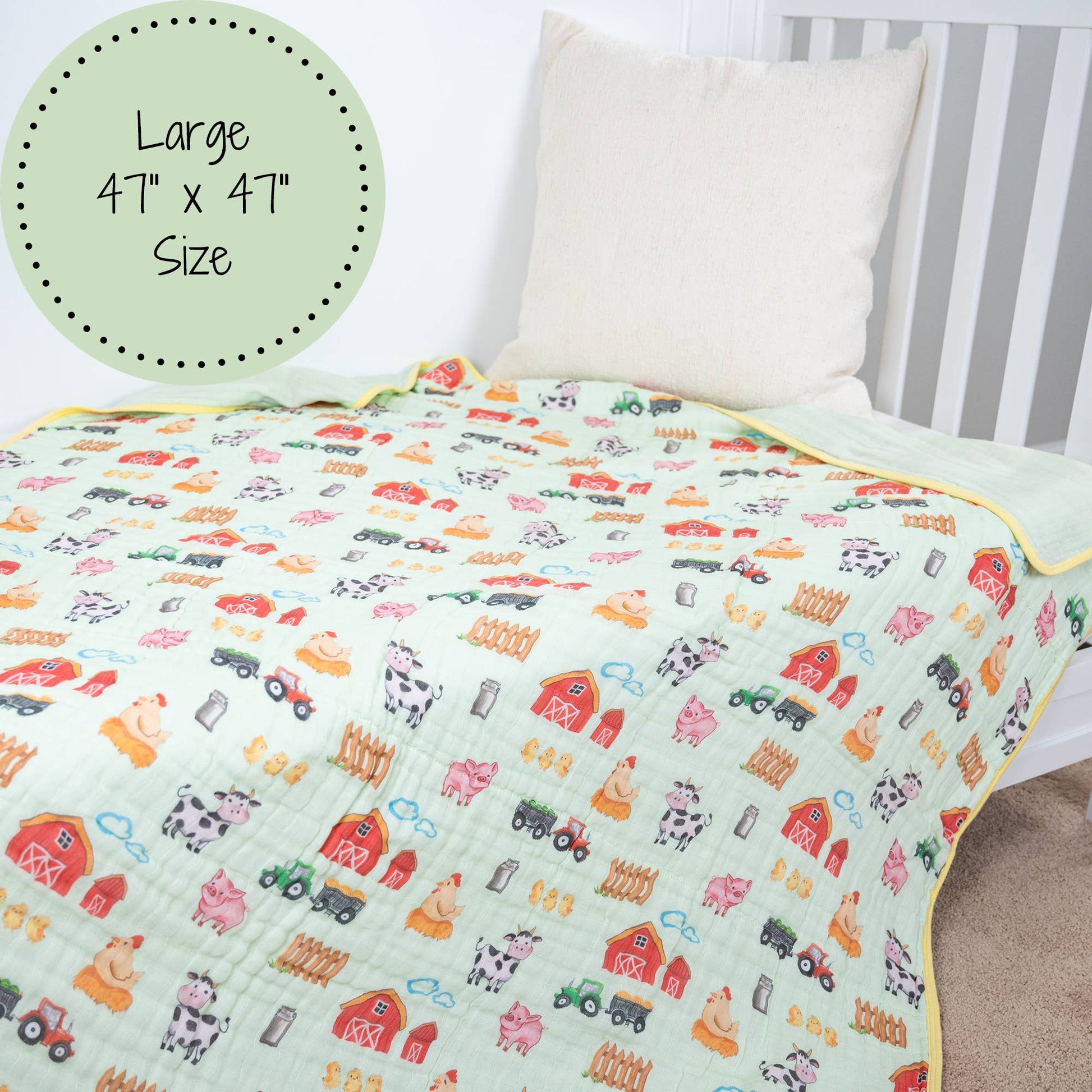 Muslin Quilt Baby & Kids Blanket Little Farmer - Savannah Creations
