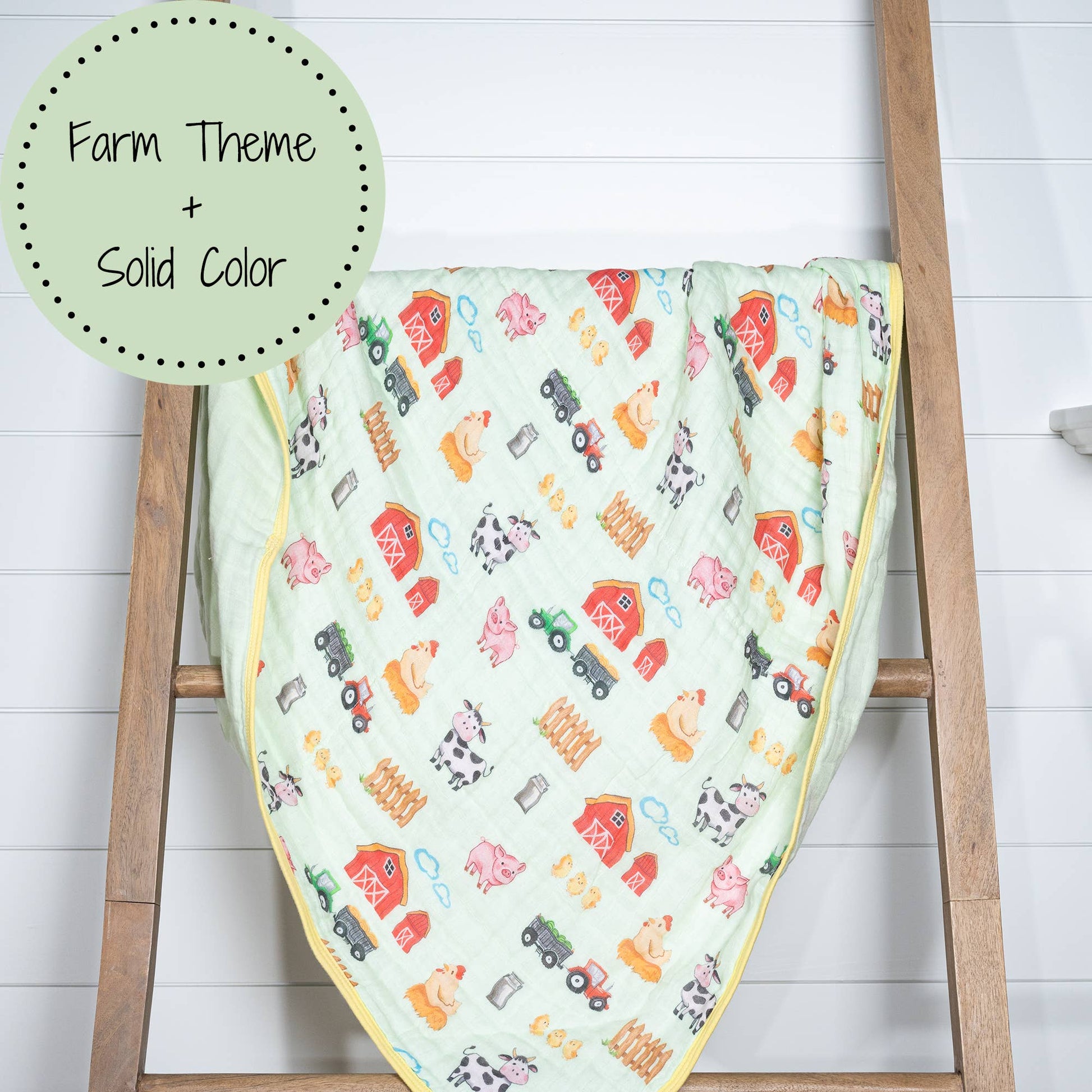 Muslin Quilt Baby & Kids Blanket Little Farmer - Savannah Creations