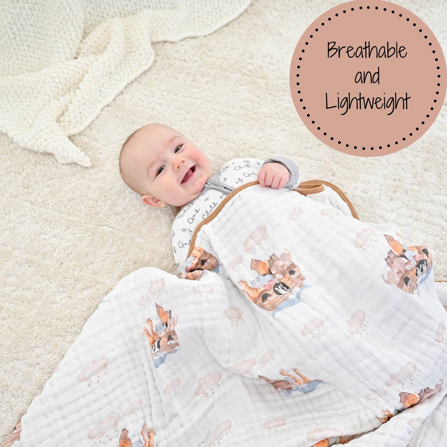 Muslin Quilt Baby & Kids Blanket Noah's Ark - Savannah Creations
