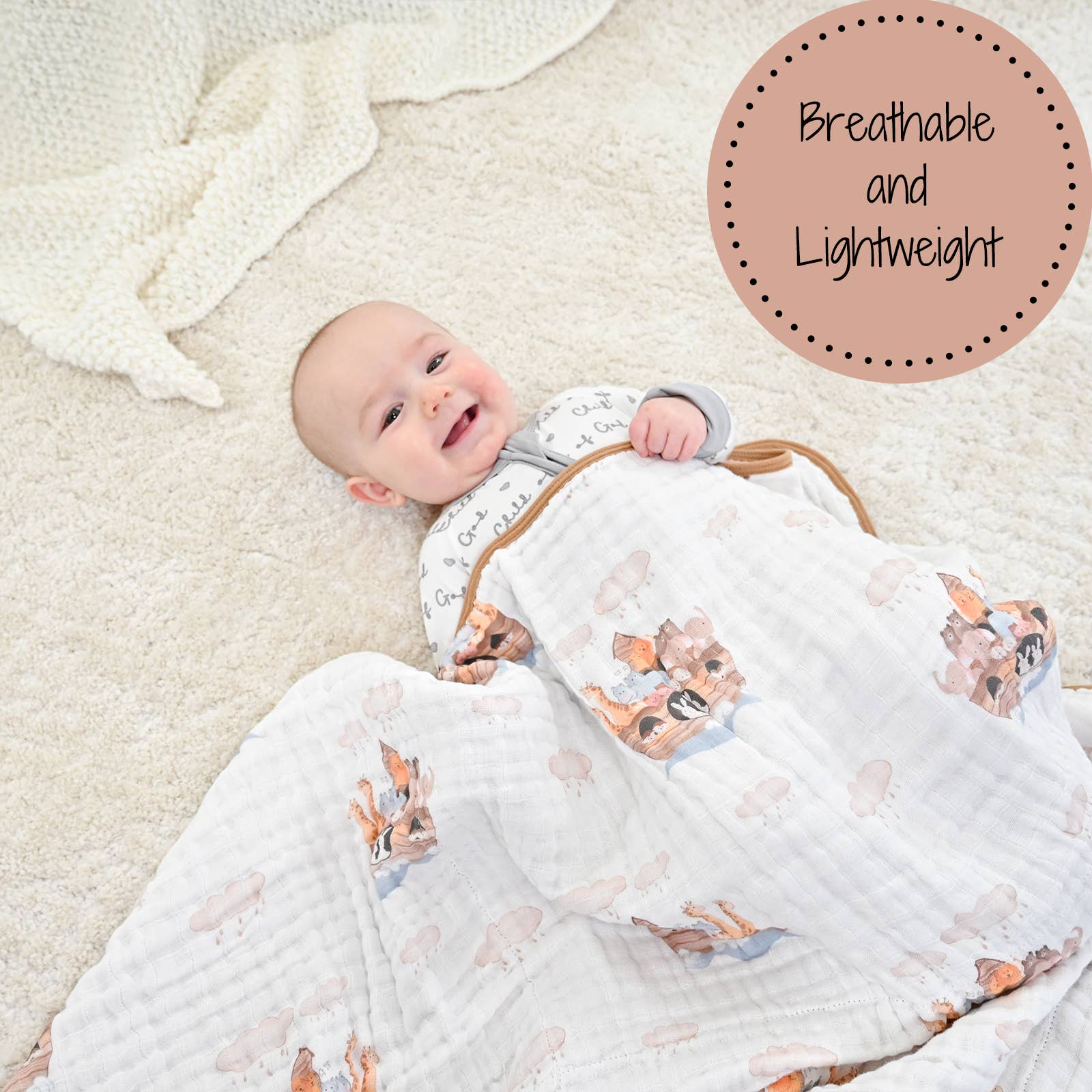 Muslin Quilt Baby & Kids Blanket Noah's Ark - Savannah Creations