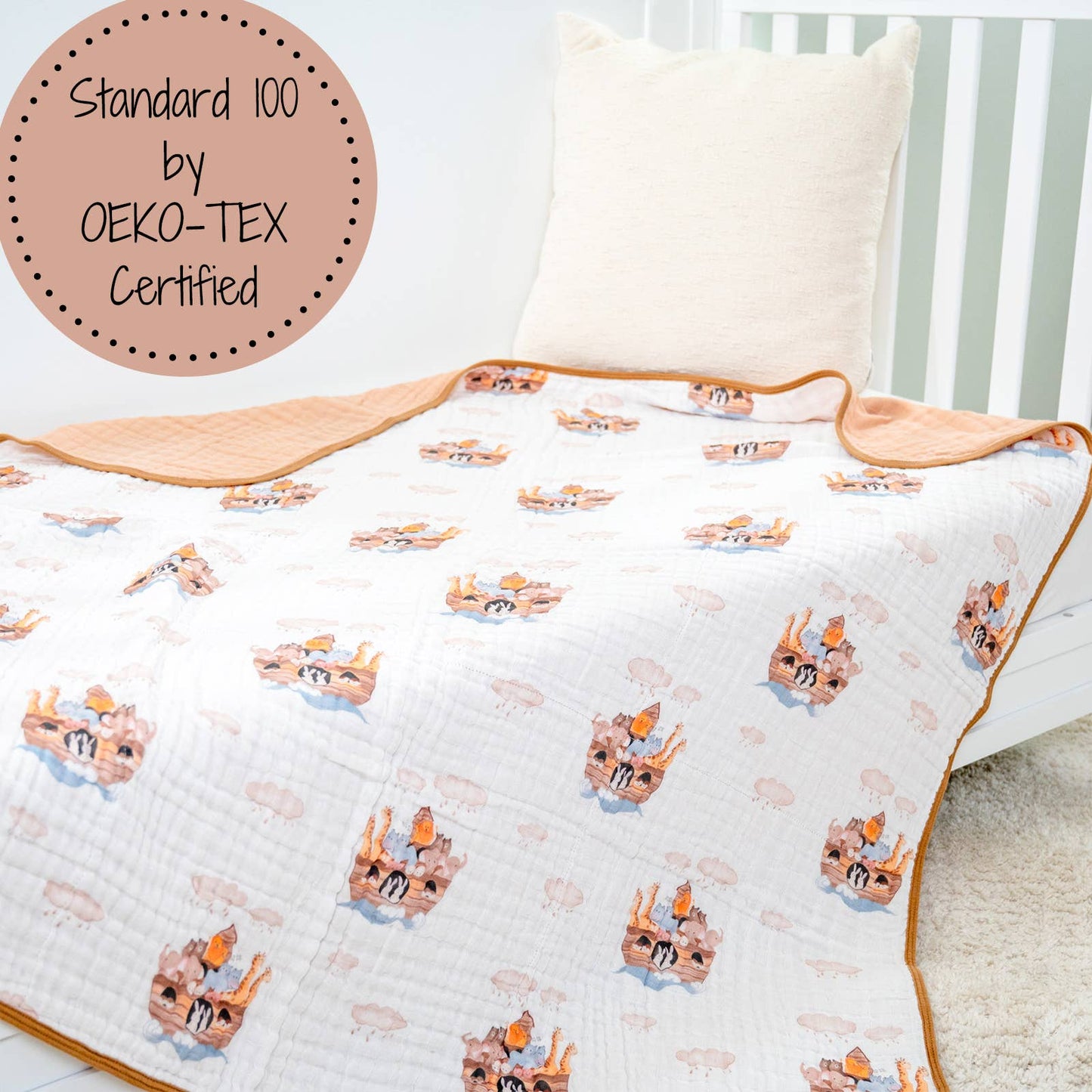 Muslin Quilt Baby & Kids Blanket Noah's Ark - Savannah Creations