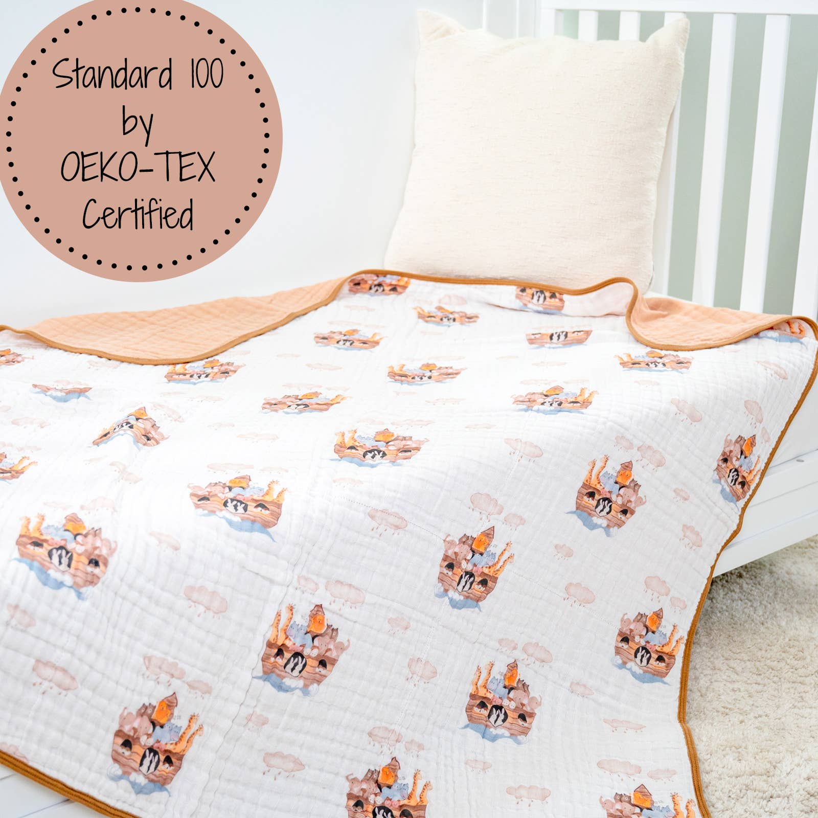 Muslin Quilt Baby & Kids Blanket Noah's Ark - Savannah Creations