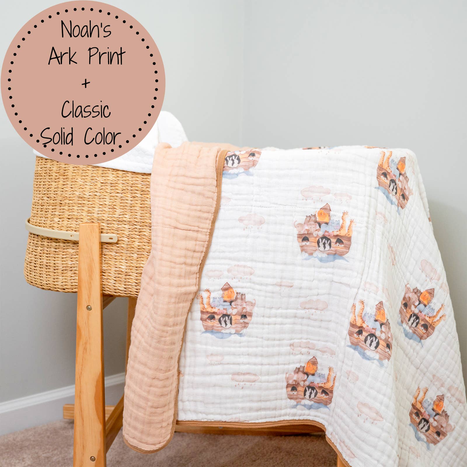 Muslin Quilt Baby & Kids Blanket Noah's Ark - Savannah Creations