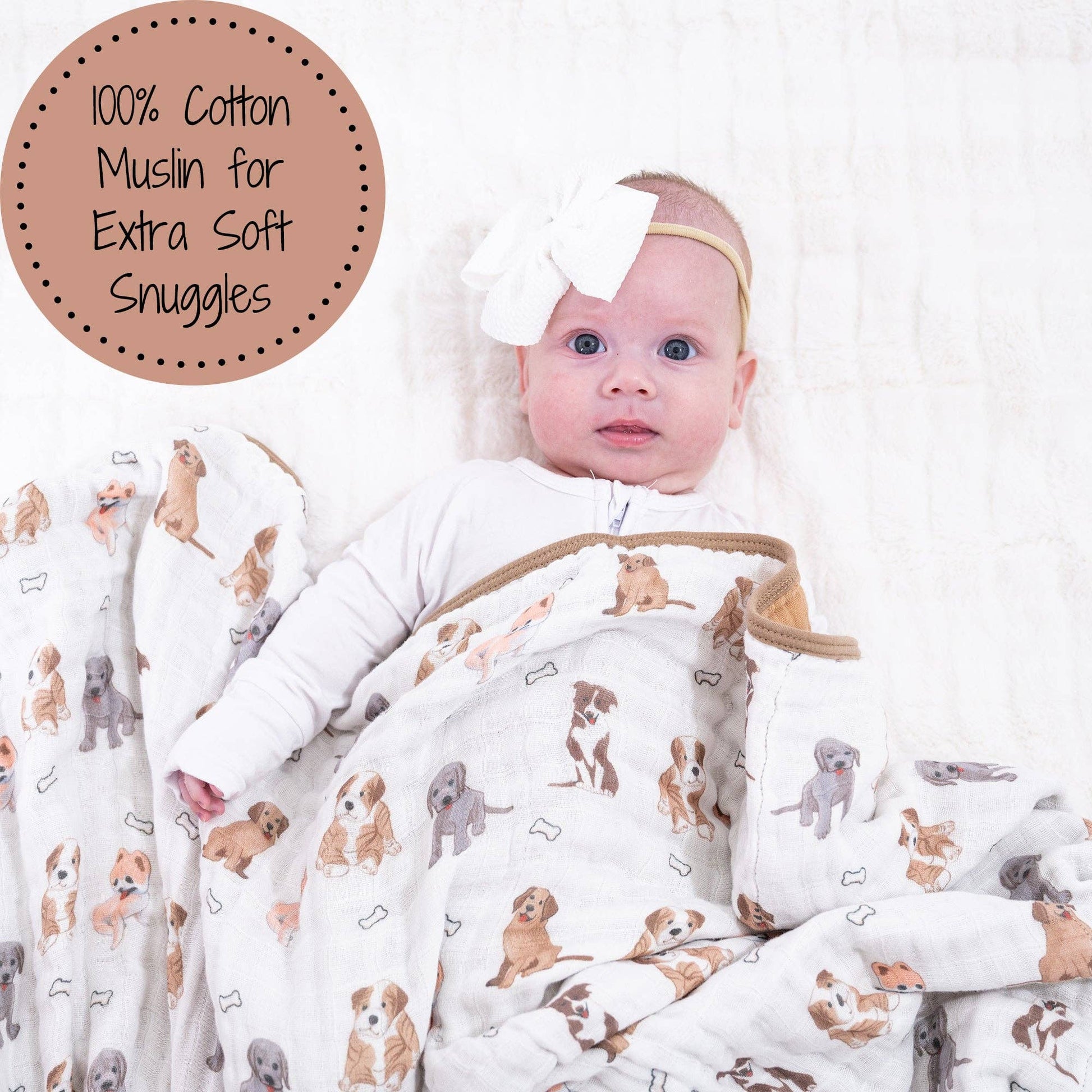 Muslin Quilt Baby & Kids Blanket Woof Woof - Savannah Creations