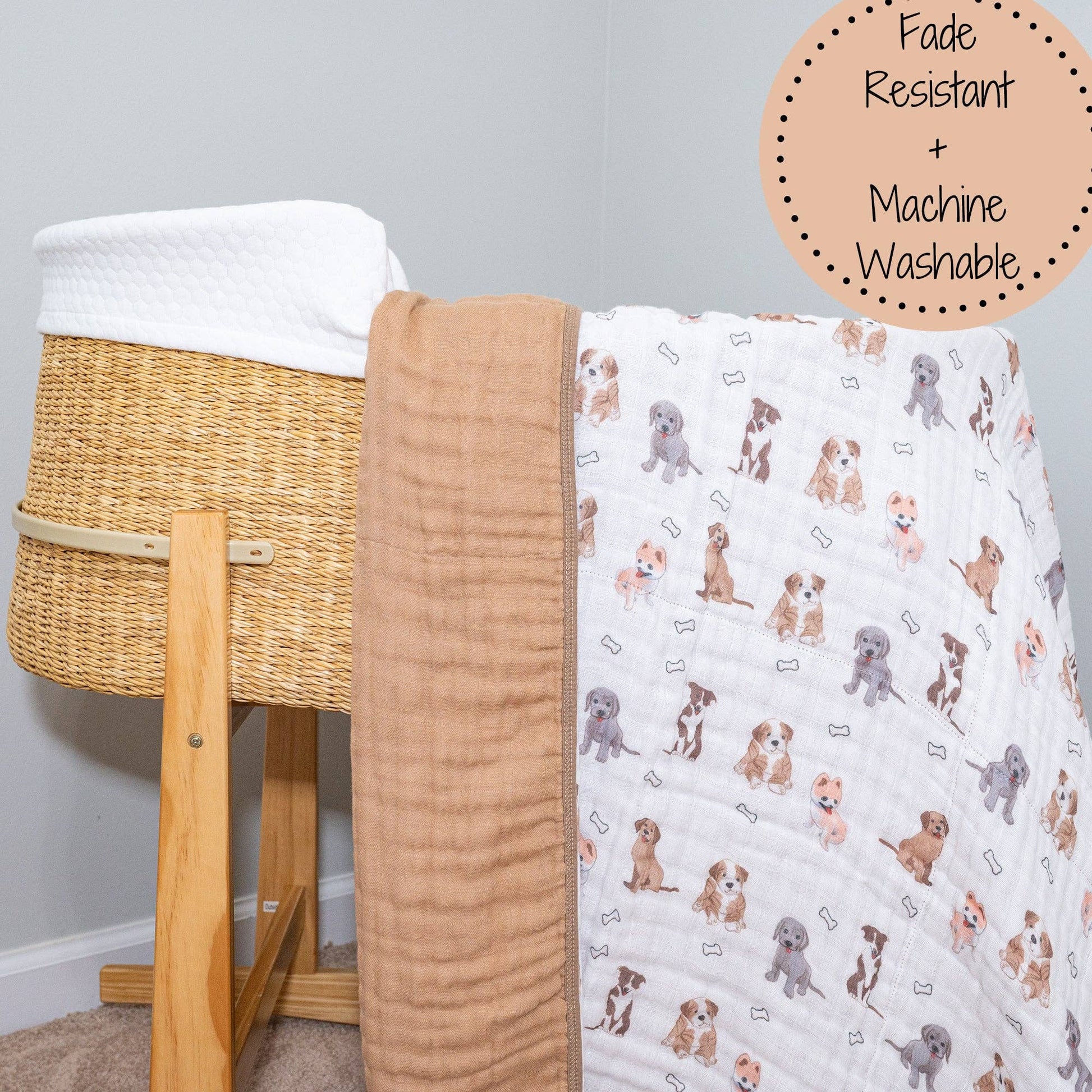 Muslin Quilt Baby & Kids Blanket Woof Woof - Savannah Creations