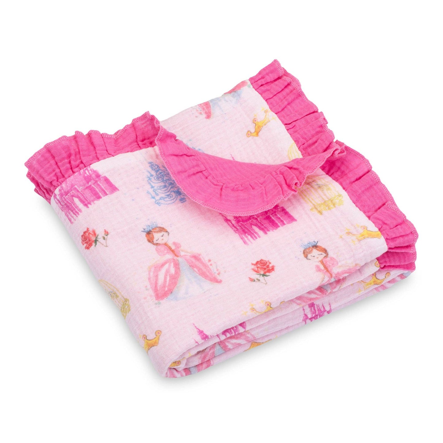 Muslin Quilt Baby & Kids Ruffle Blanket Tiara Time - Savannah Creations