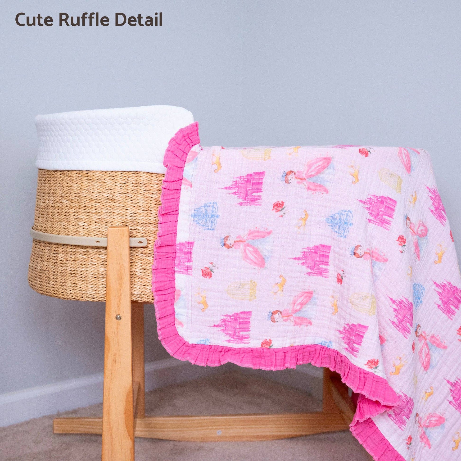Muslin Quilt Baby & Kids Ruffle Blanket Tiara Time - Savannah Creations