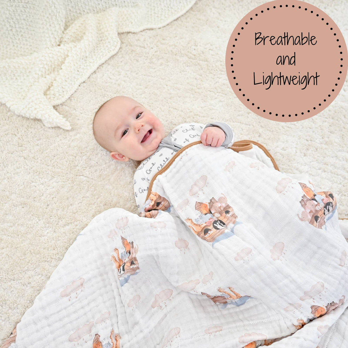 Muslin Quilt Baby & Kids Blanket Noah's Ark - Savannah Creations