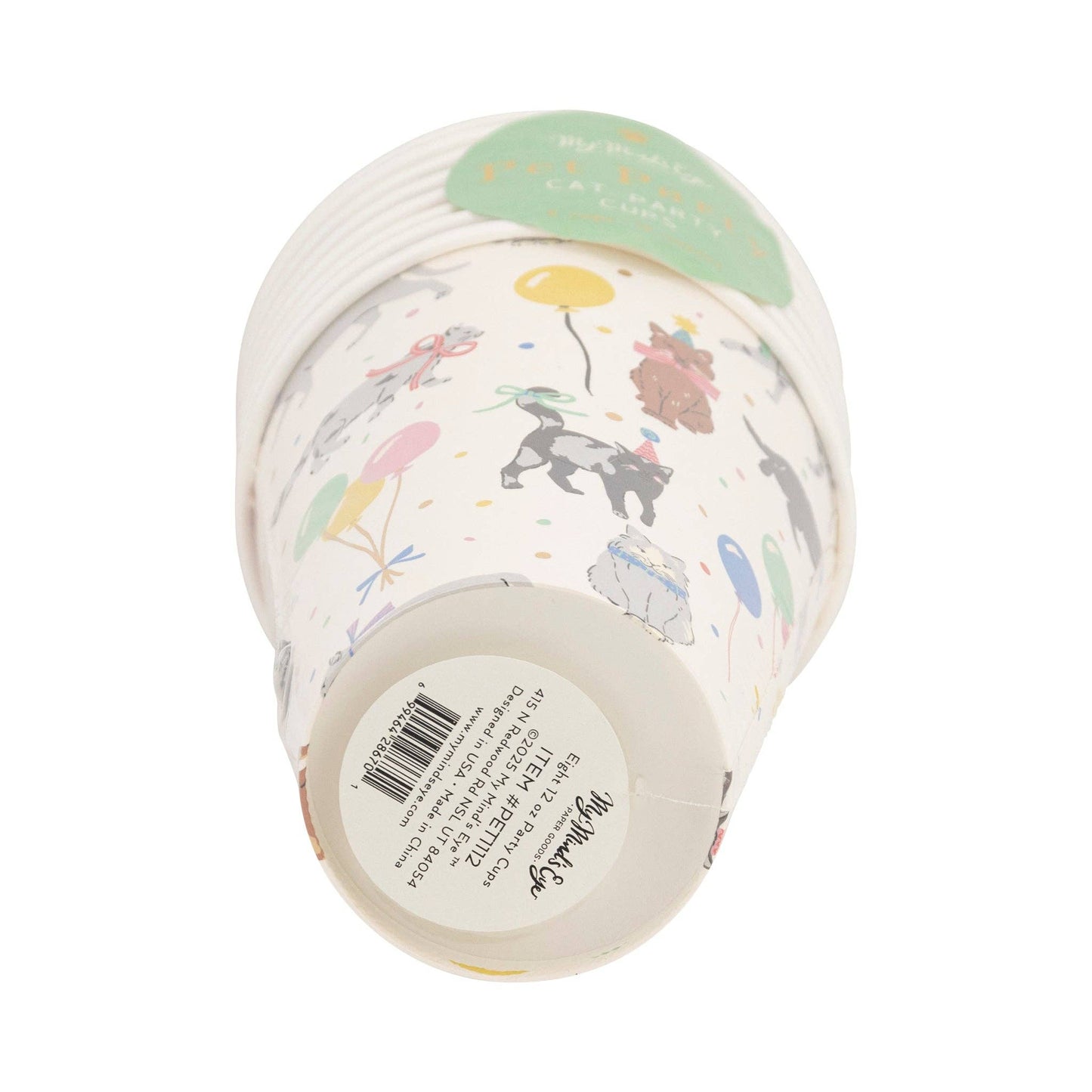 PET1112 - Cat Party Cup - 12 oz - Savannah Creations