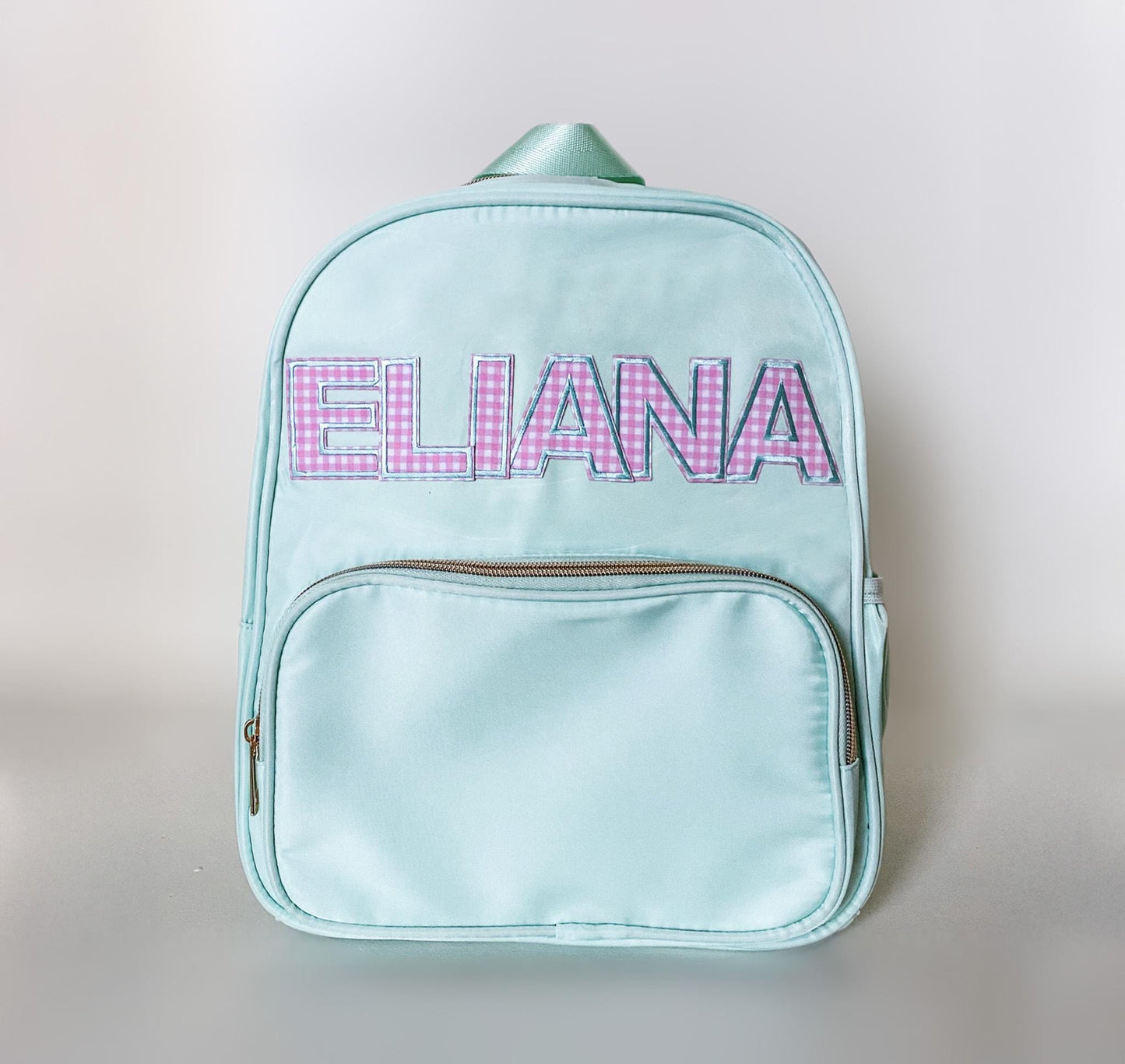 Pastel Monogrammed Backpack: Personalized Nylon Bag, Tween Gift