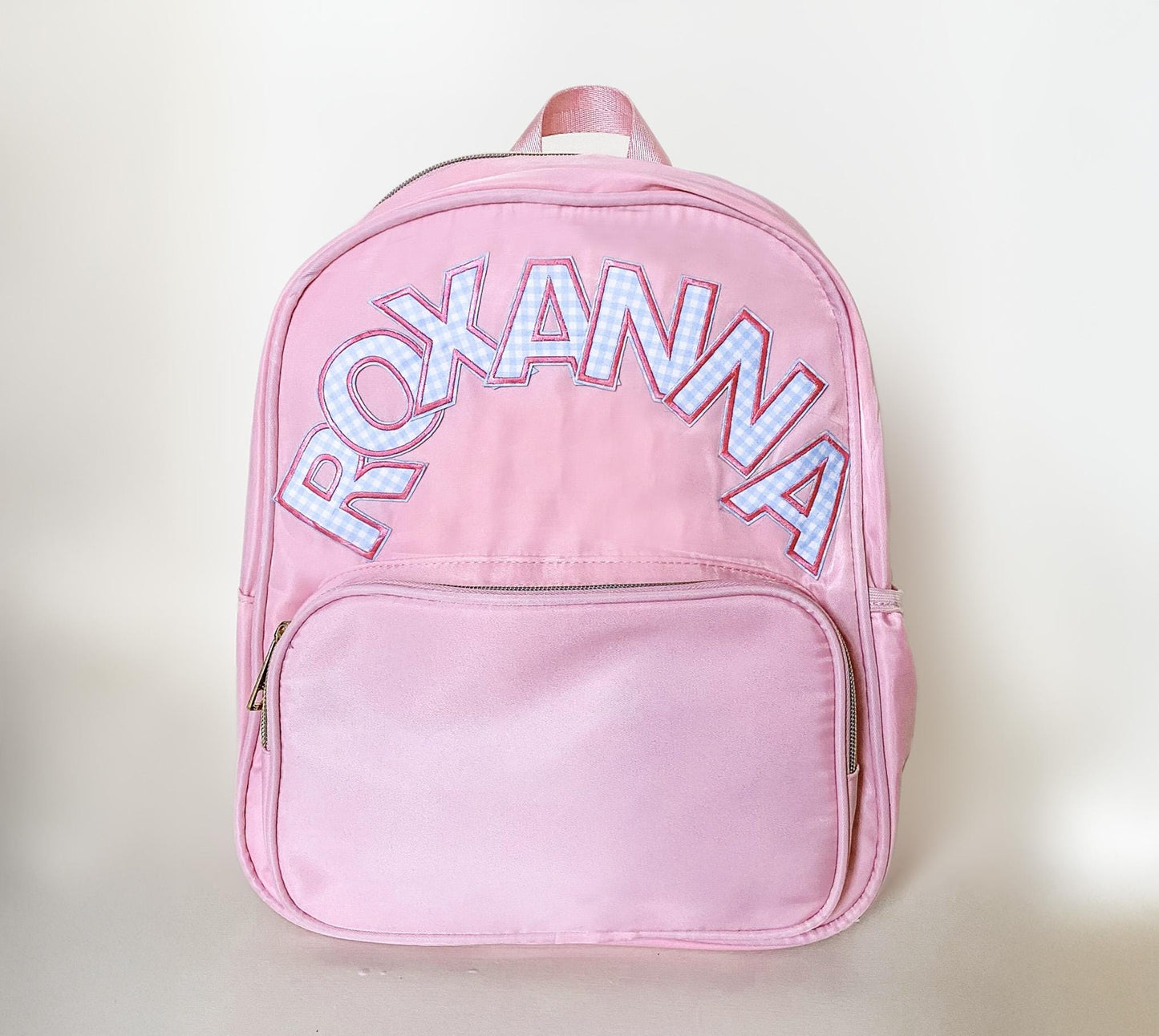 Pastel Monogrammed Backpack: Personalized Nylon Bag, Tween Gift