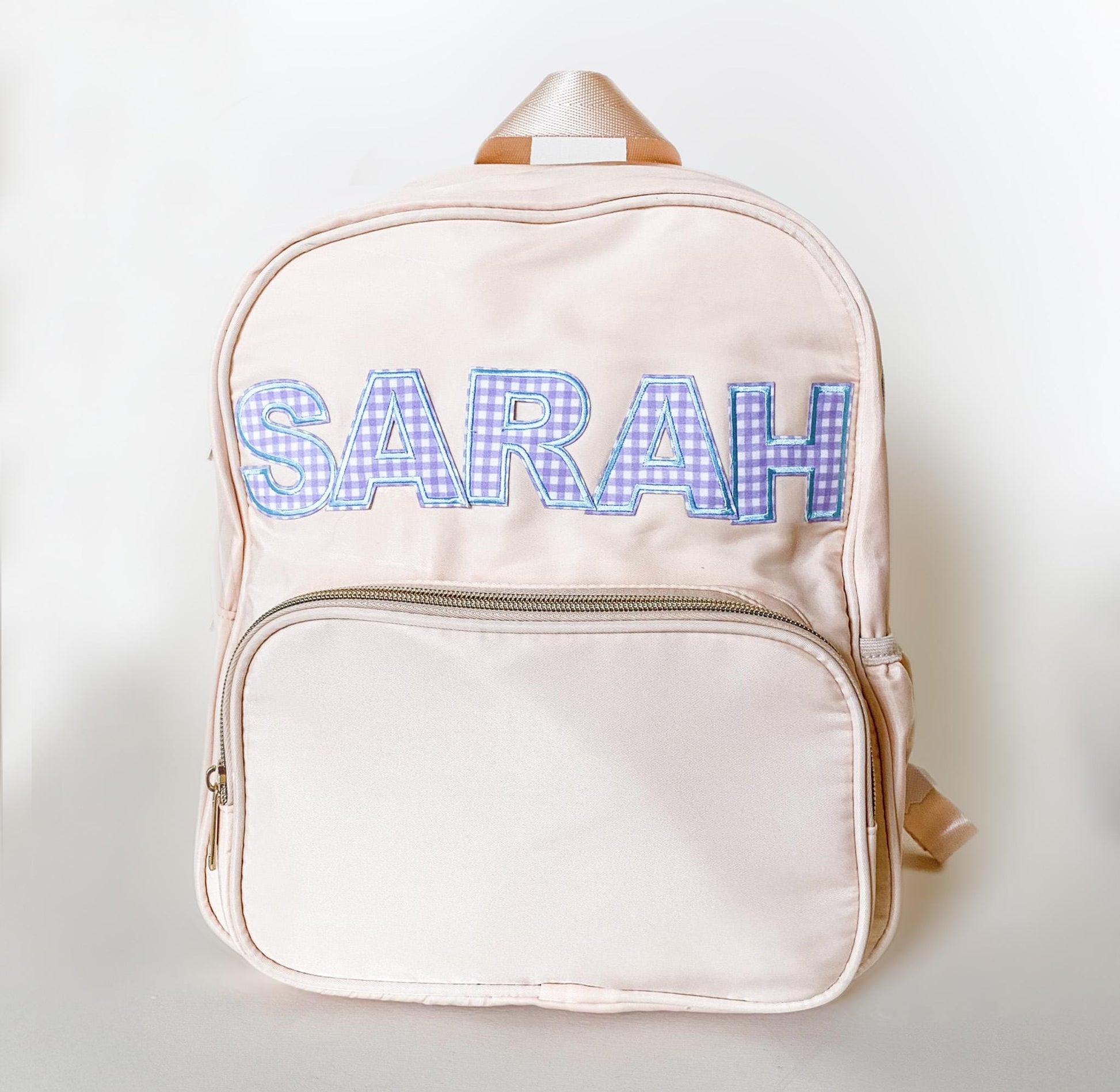 Pastel Monogrammed Backpack: Personalized Nylon Bag, Tween Gift