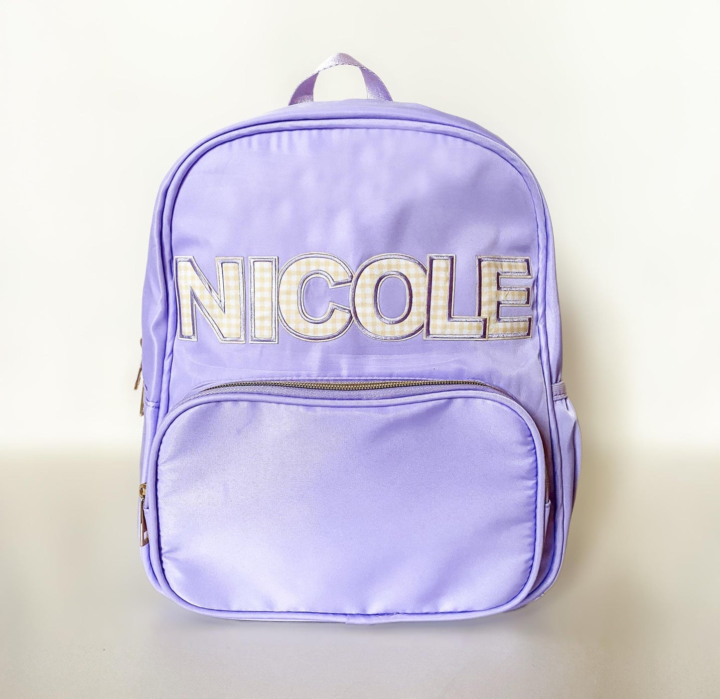 Pastel Monogrammed Backpack: Personalized Nylon Bag, Tween Gift
