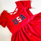 Patriotic Embroidered Girl's Dress - Made in the USA - Savannah Creations
