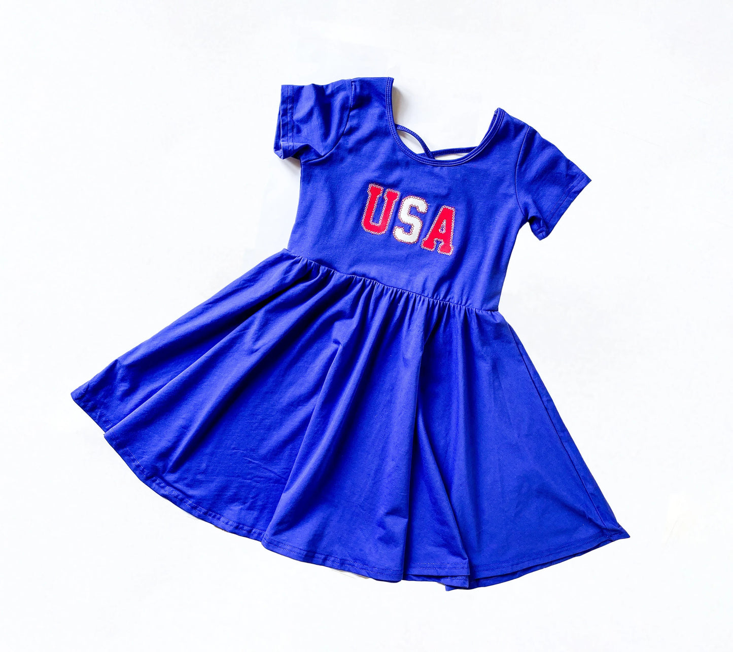 Patriotic Embroidered Girl's Dress - Made in the USA - Savannah Creations