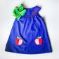 Monogrammed Apple Dress with Bow: Girls Back to School Outfit