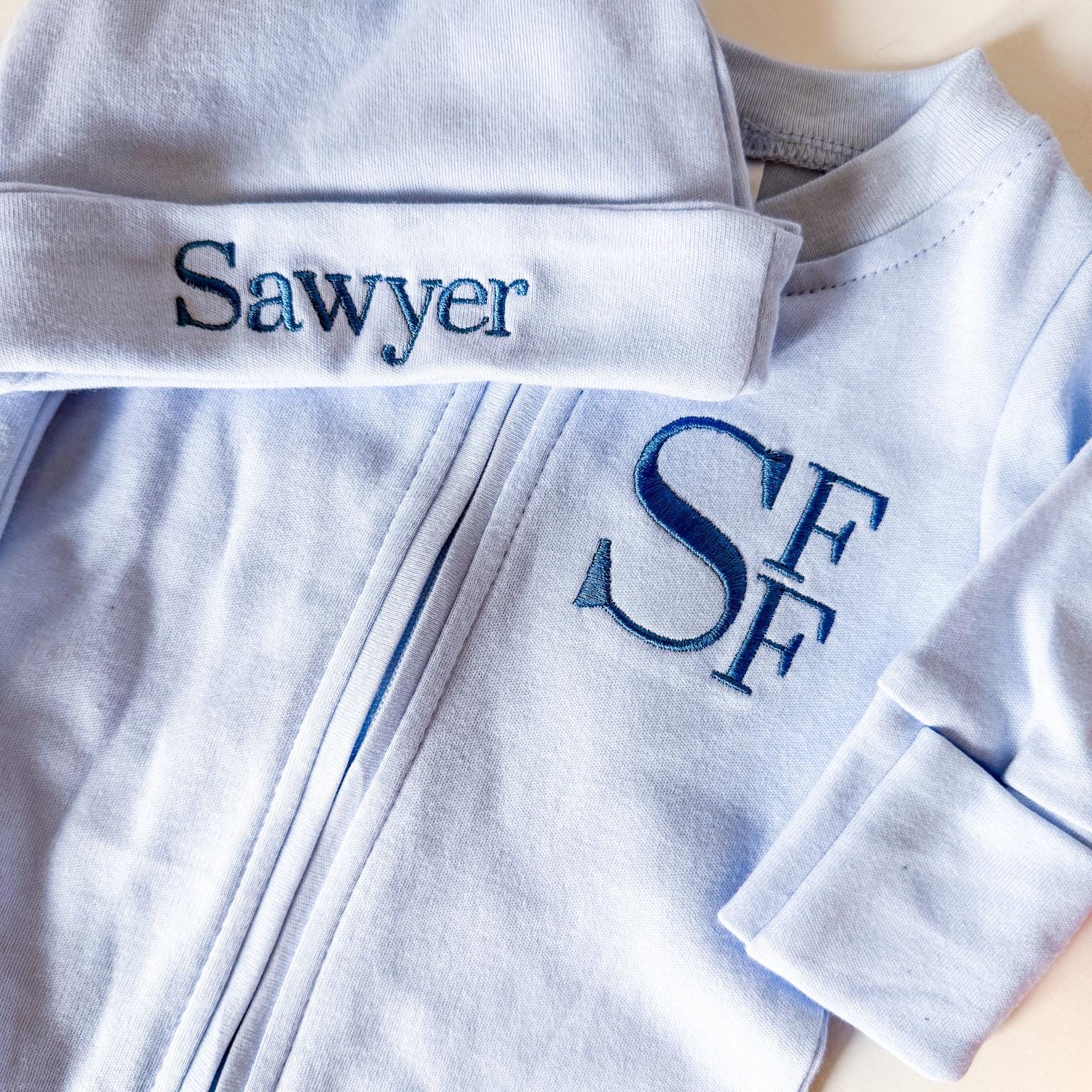 Personalized Baby Coming Home Set, Monogram Baby Gift Set, Newborn Blanket Hat Bib Sleeper Set, Baby Shower Gift, Hospital Outfit __etsy:8046942800
