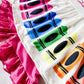 Girls' Back to School Crayon Outfit: Monogrammed 2-Piece Set