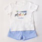 Embroidered Birthday Boy Puppy Outfit: Personalized Cotton Shirt & Shorts Set