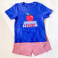 Boy's Embroidered Back to School Outfit: Personalized Cotton Set