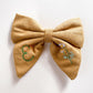Personalized Embroidered Floral Monogram Hair Bow for Girls - Savannah Creations