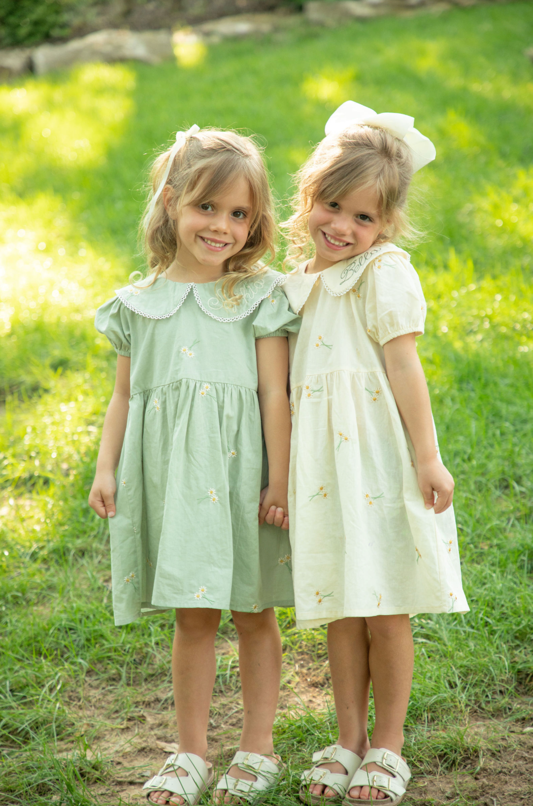 Personalized Floral Cotton Dress for Toddler Girls - Savannah Creations