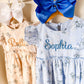 Personalized Floral Girls Dress | Monogrammed Spring & Easter Outfit | Custom Name Boutique Dress