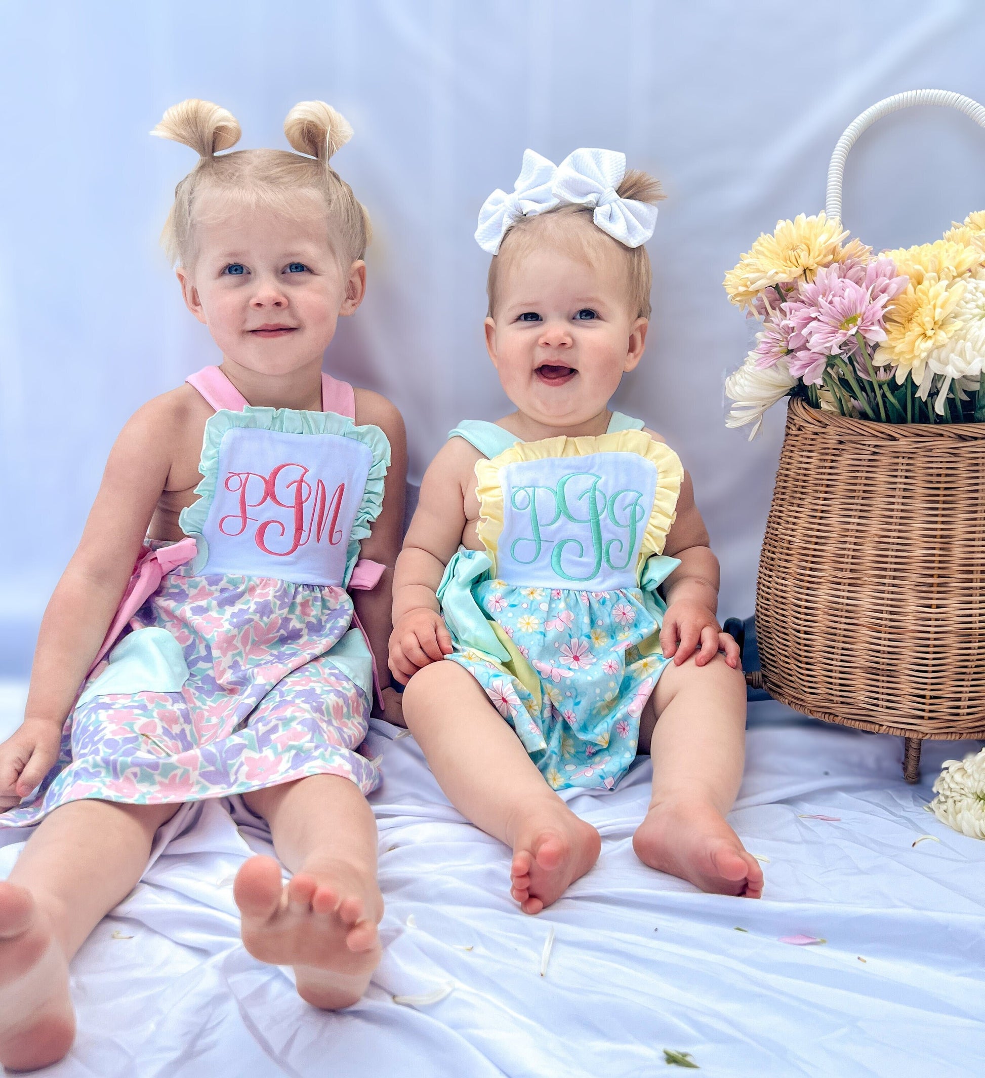 Personalized Floral Monogram Dress - Spring/Summer Delight - Savannah Creations