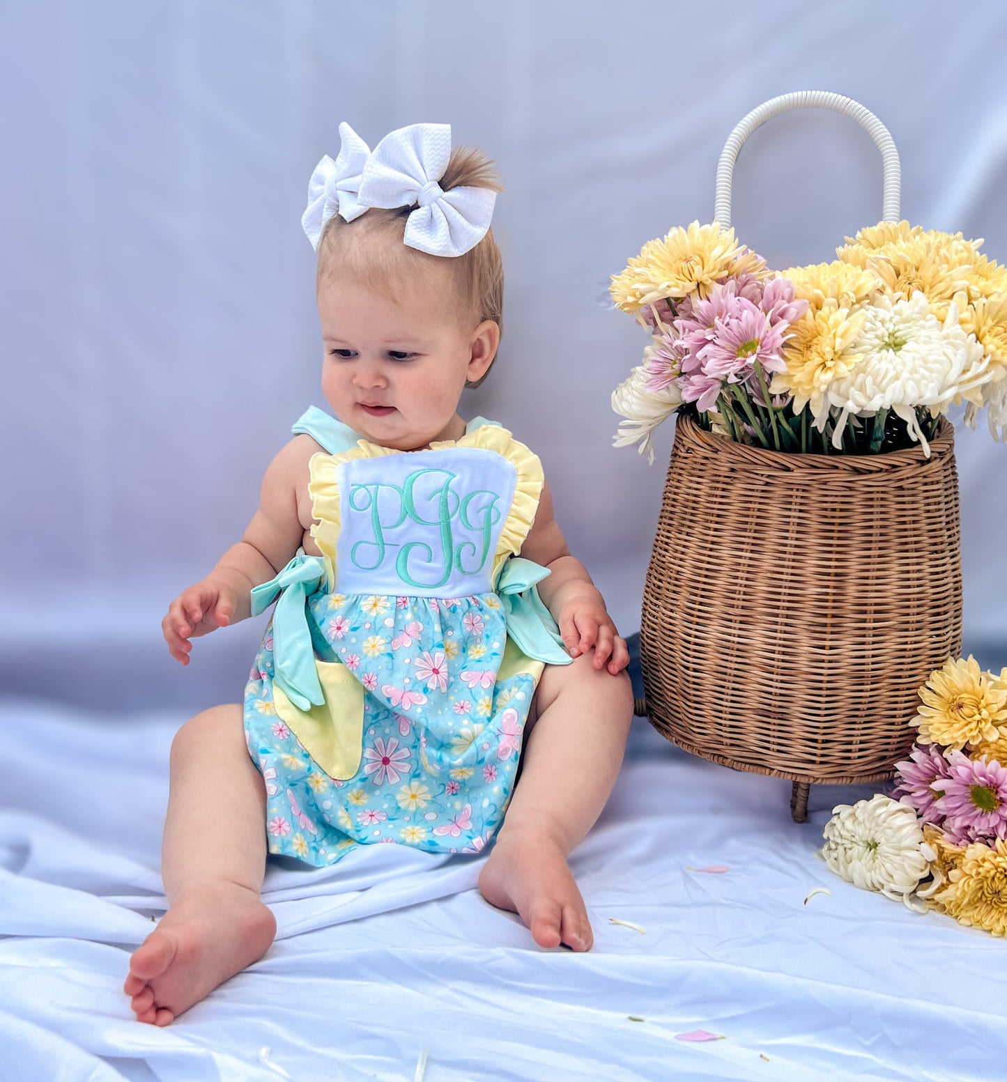 Personalized Floral Monogram Dress - Spring/Summer Delight - Savannah Creations