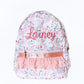 Girls Unicorn Butterfly Backpack, Floral Ruffle, Monogrammed