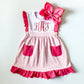 Personalized Girl's Monogrammed Dress with Matching Velvet Bow - Savannah Creations