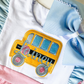 Personalized Girl's School Bus Monogrammed Outfit Set