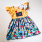 Personalized Girls' Back to School Dress & Bow Set - Savannah Creations