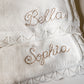 Monogrammed Baby Blanket: Scallop Edge, Embroidered 100% Cotton Knit