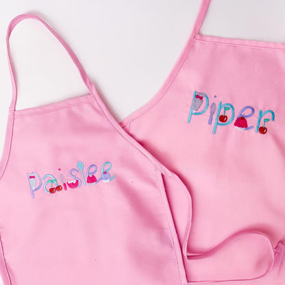 Embroidered Kids Apron, Personalized Name, Chef Gift