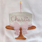 Baby Girl Monogrammed Birthday Romper, Customized Knitted Birthday Outfit