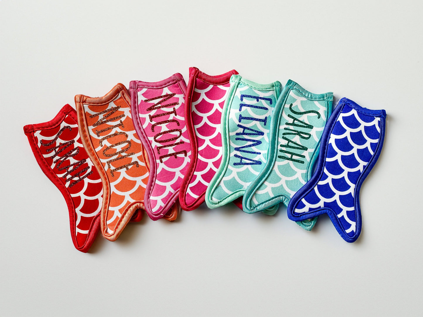 Custom Name Mermaid Popsicle Holders, Summer Gift, Birthday, Pool Party, Kids and Grandkids