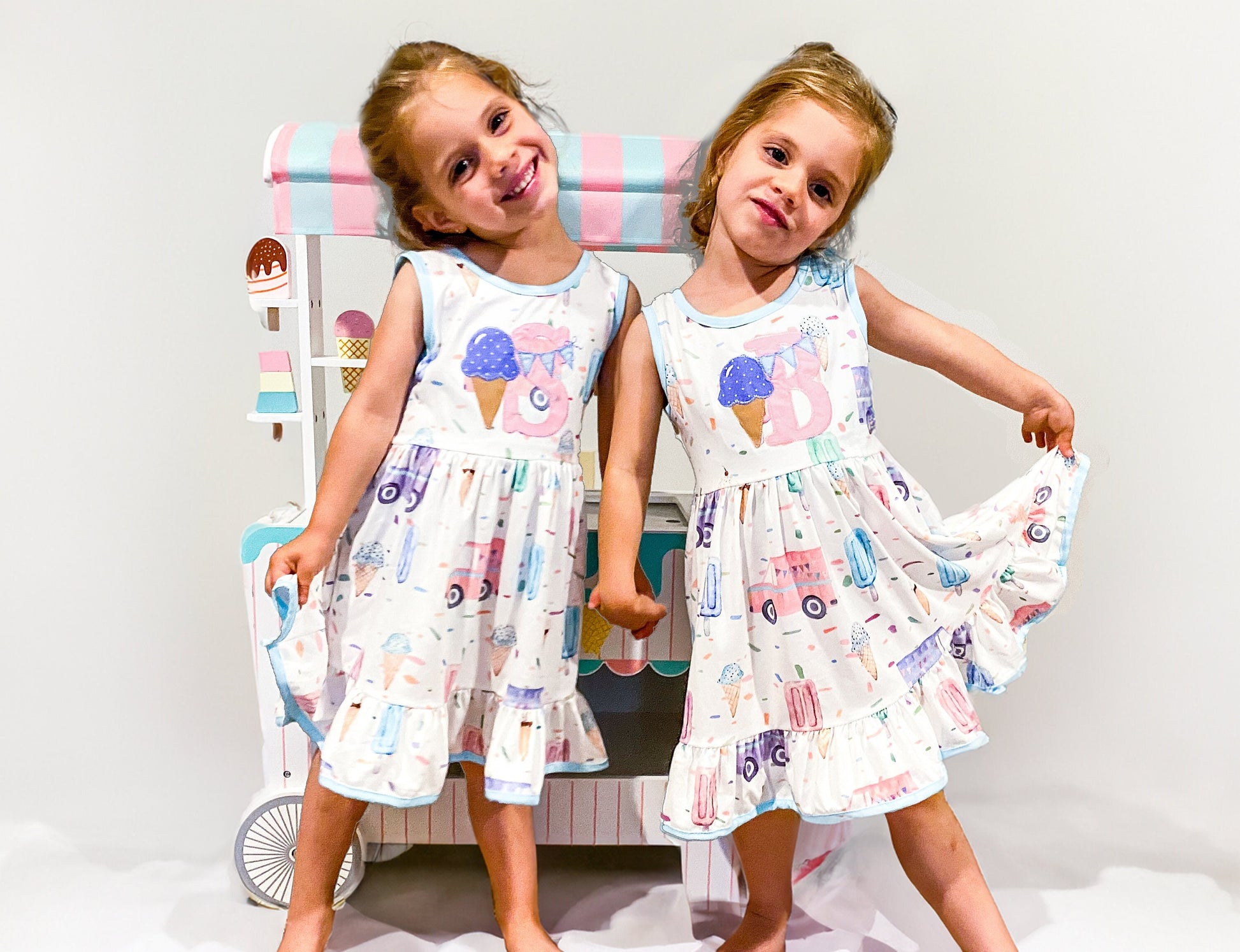 Personalized Monogrammed Ice Cream Dress for Summer Fun - Savannah Creations