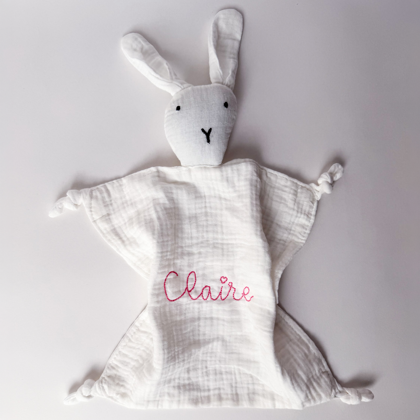 Personalized Organic Cotton Baby Lovey - Perfect Gift for Newborns - Savannah Creations