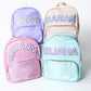 Pastel Monogrammed Backpack: Personalized Nylon Bag, Tween Gift