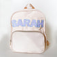 Pastel Monogrammed Backpack: Personalized Nylon Bag, Tween Gift