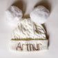 Monogrammed Baby Beanie: Personalized Pom Pom Knit Winter Hat