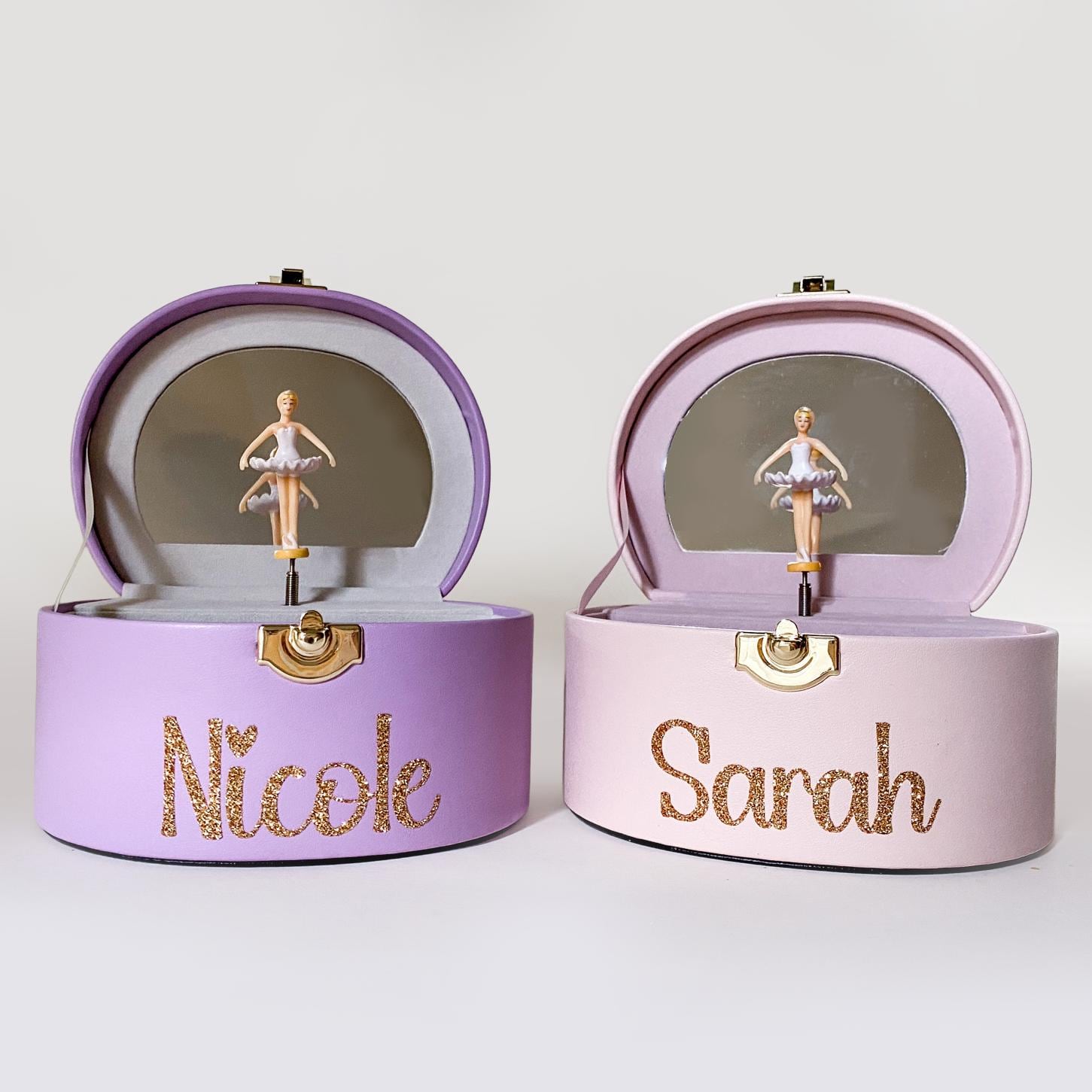 Personalized Girl's Musical Jewelry Box: Ballerina Keepsake with Name