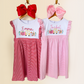 Personalized School Bus & Apple Dress - Savannah Creations