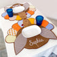 Personalized Thanksgiving Turkey Placemat: Embroidered Kids Table Decor