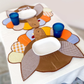 Personalized Thanksgiving Turkey Placemat: Embroidered Kids Table Decor - Savannah Creations