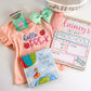 Personalized Back to School Basket: Embroidered Shirt, Bow, Board